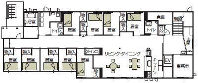 春日井ケアハートガーデン  小喜多のフロアマップ1のフロアマップ