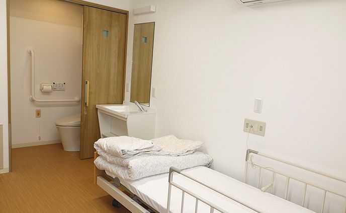 清潔な個室の一角