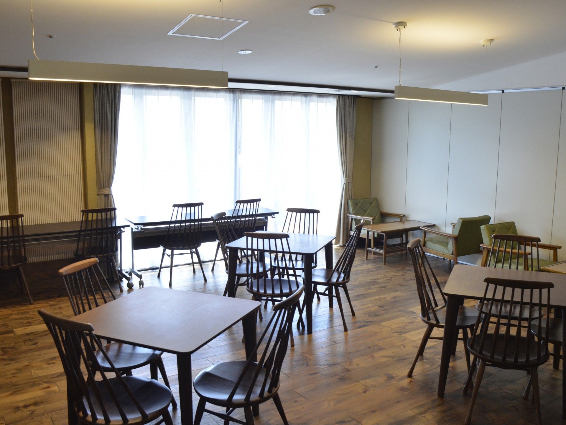 明るい共有スペース