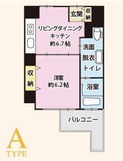 いきいき倶楽部館あびこのA TYPEの間取り図