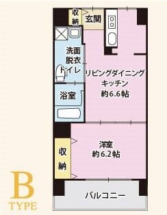 いきいき倶楽部館あびこのＢ TYPEの間取り図