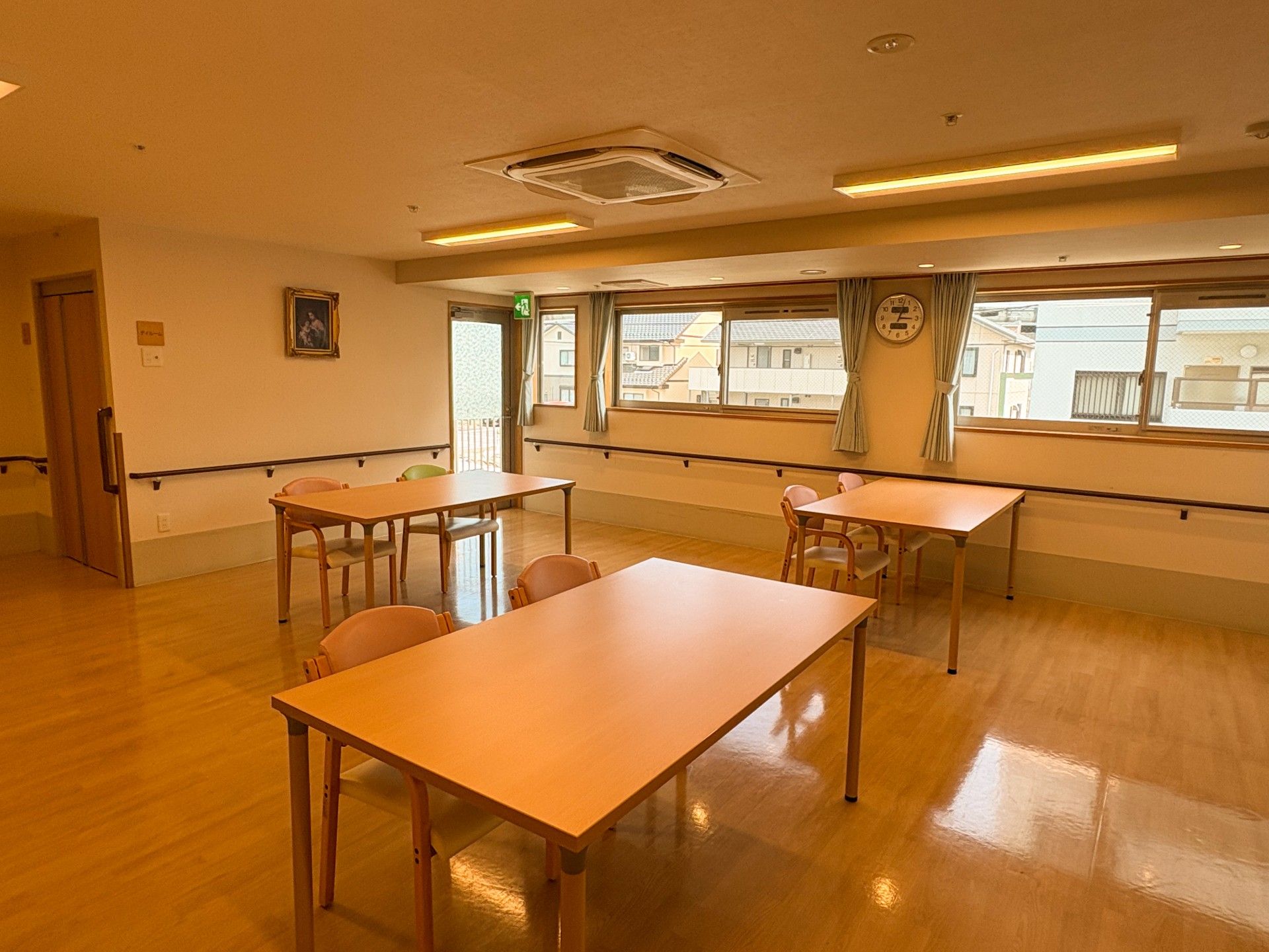 明るい共有スペース