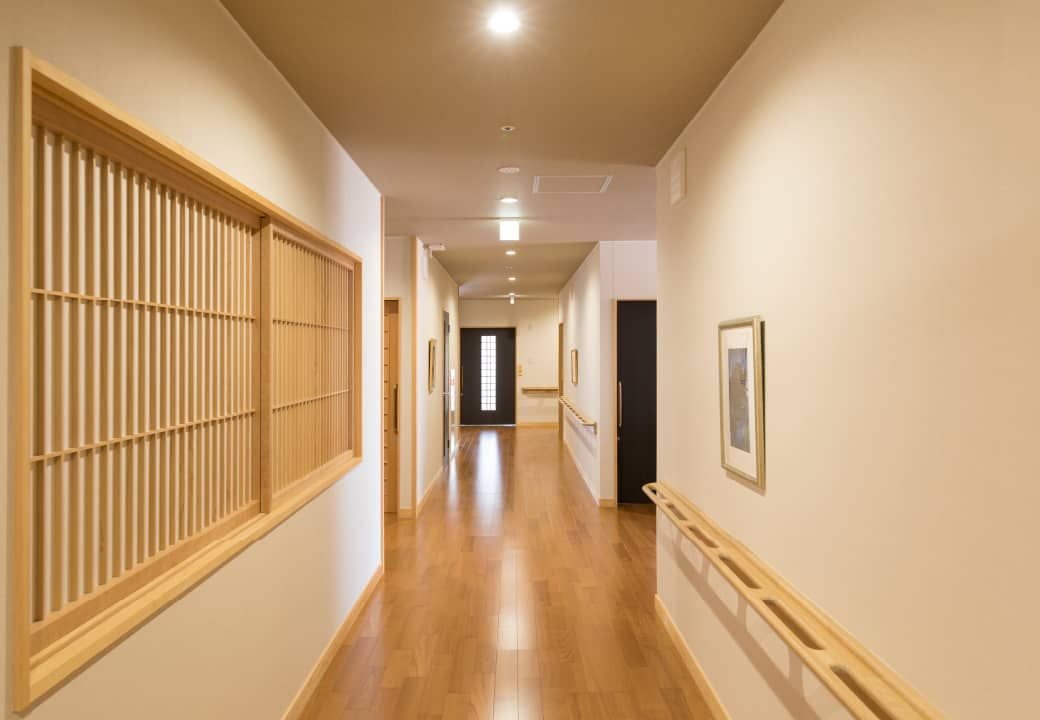 温かみのある廊下