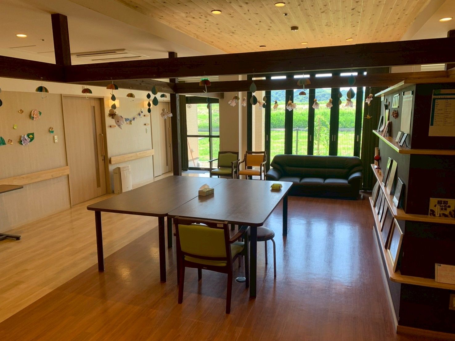 明るい共有スペース