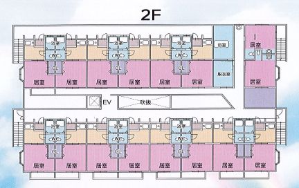 エスペランサ下村の2Ｆのフロアマップ