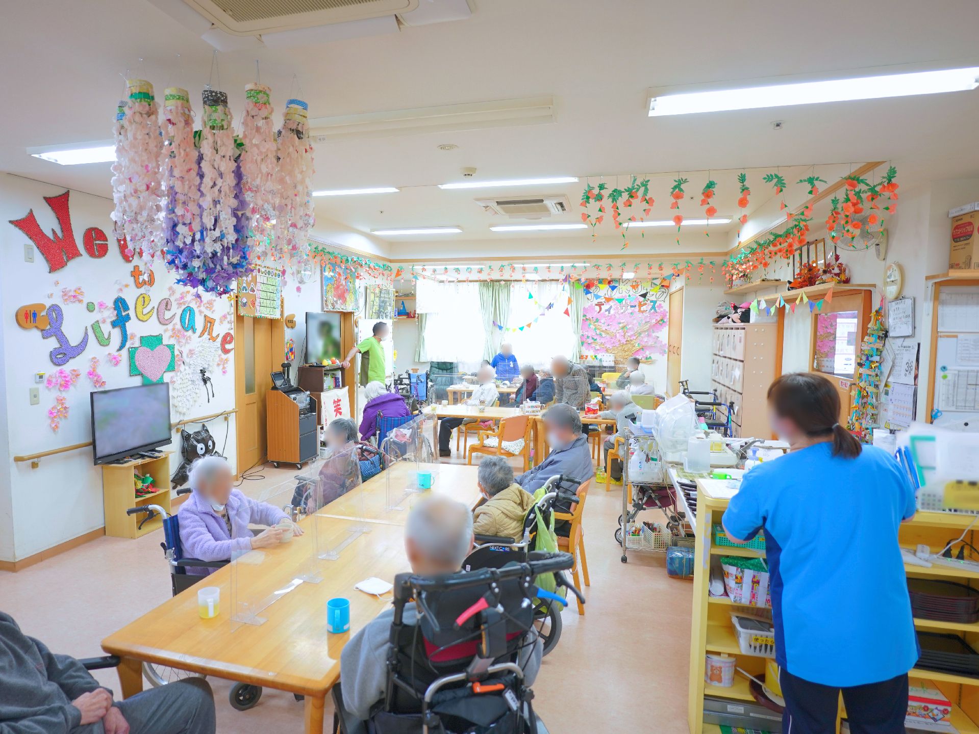 入居者にとっての憩いの場として提供されている共有スペース