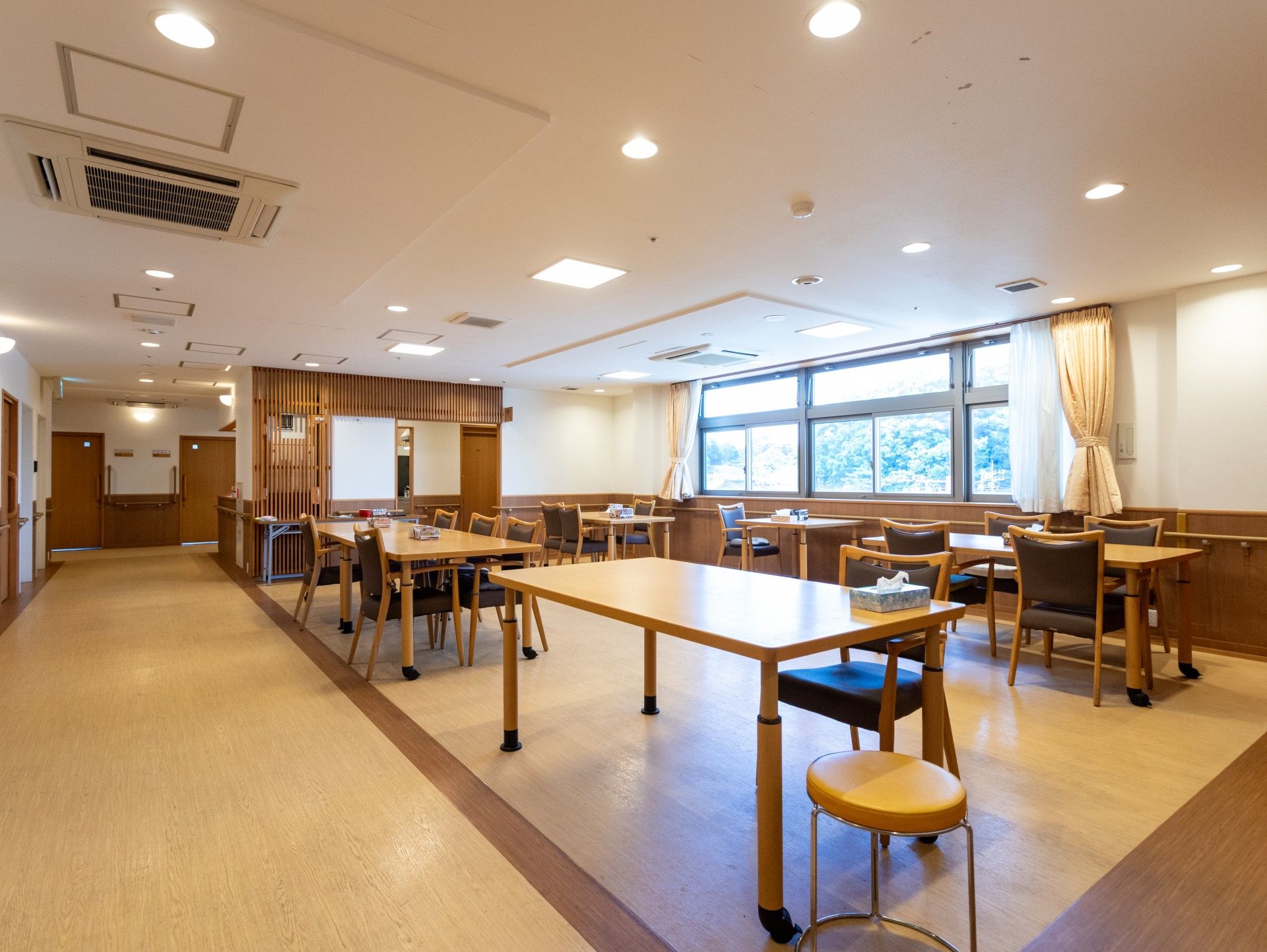 明るい共有スペース