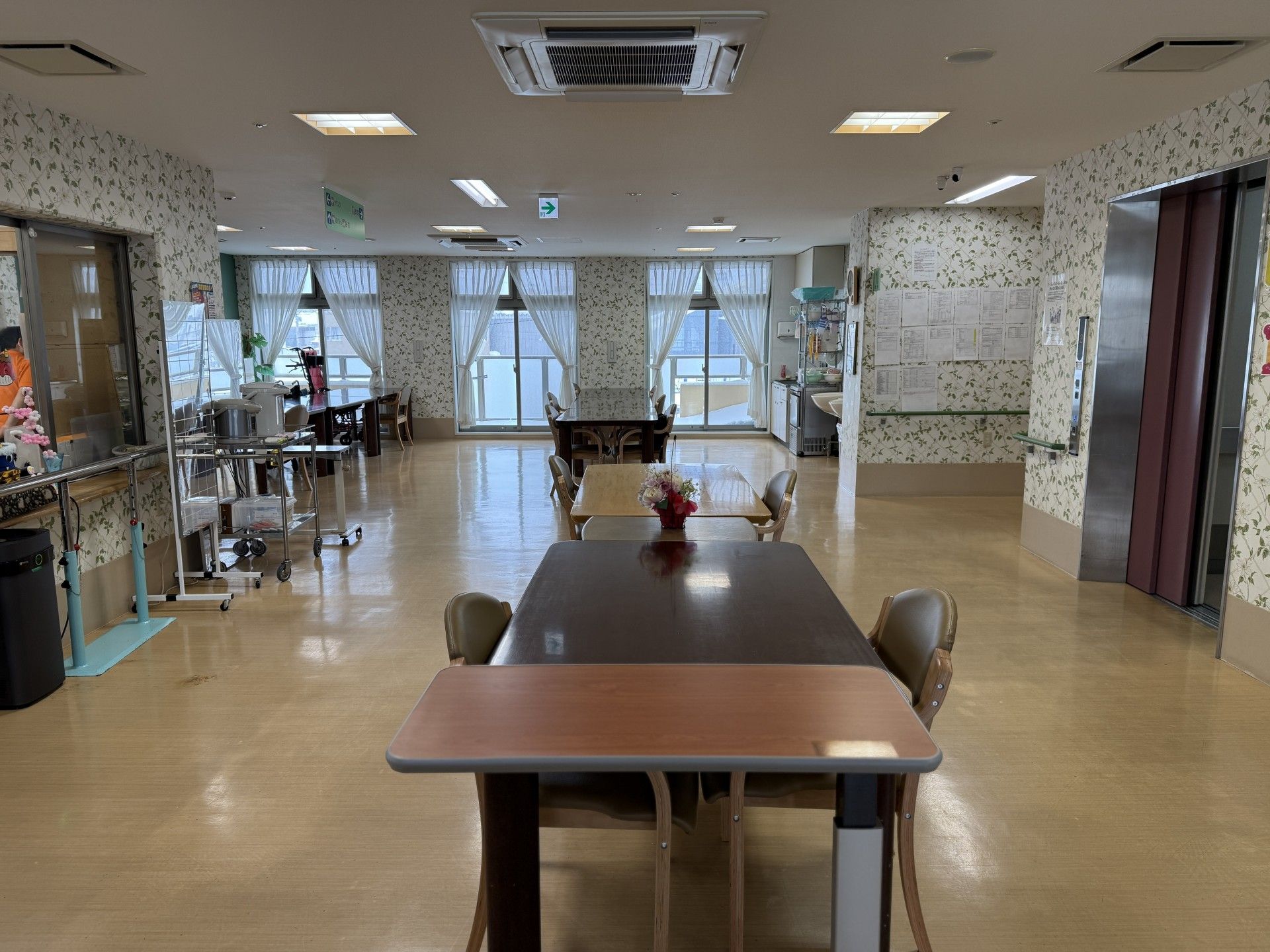 明るい共有スペース