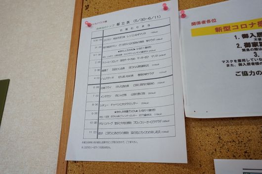献立表