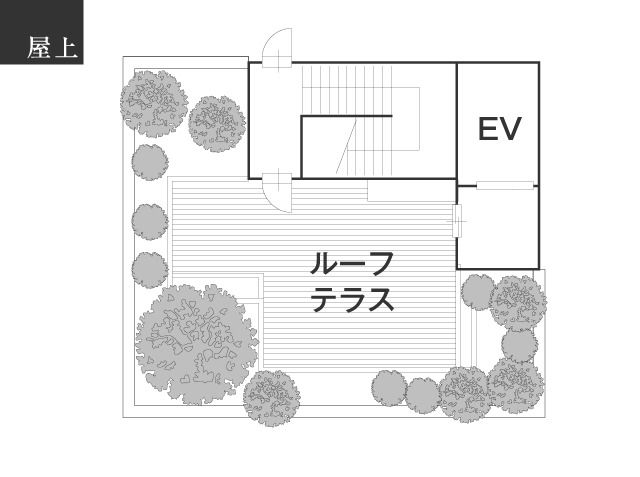 トラストガーデン荻窪の屋上のフロアマップ
