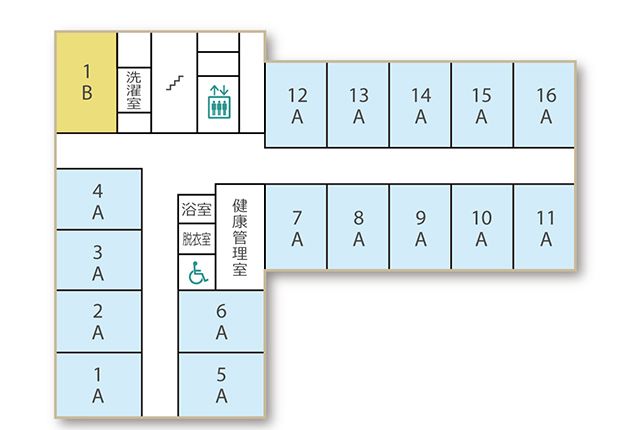 ツクイ・サンフォレスト新潟山潟の3Ｆのフロアマップ