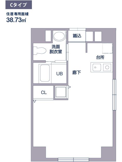 ロングライフ埼玉越谷のＣタイプの間取り図