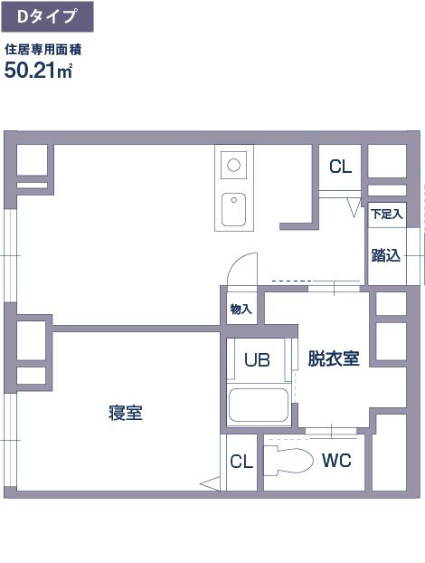 ロングライフ埼玉越谷のＤタイプの間取り図