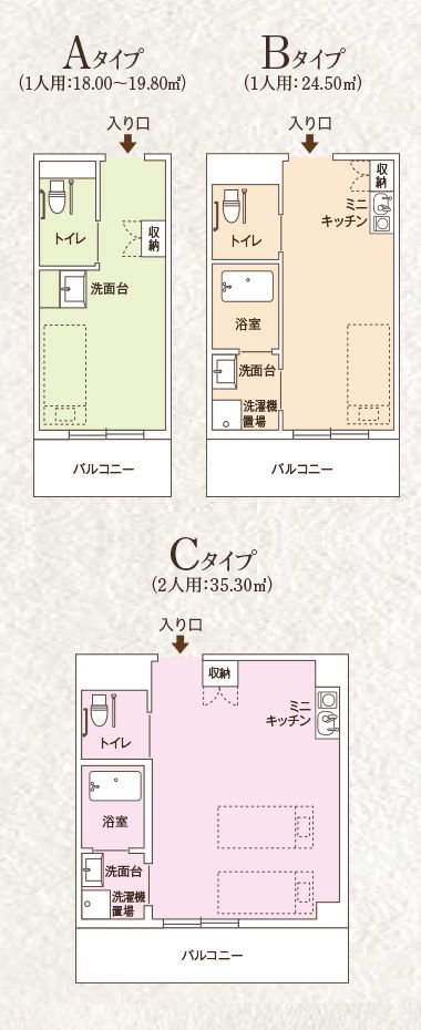 ココファン鶴川駅前の居室の間取り図