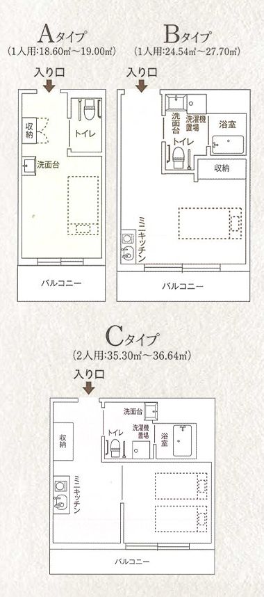 ココファン川越大手町の居室の間取り図