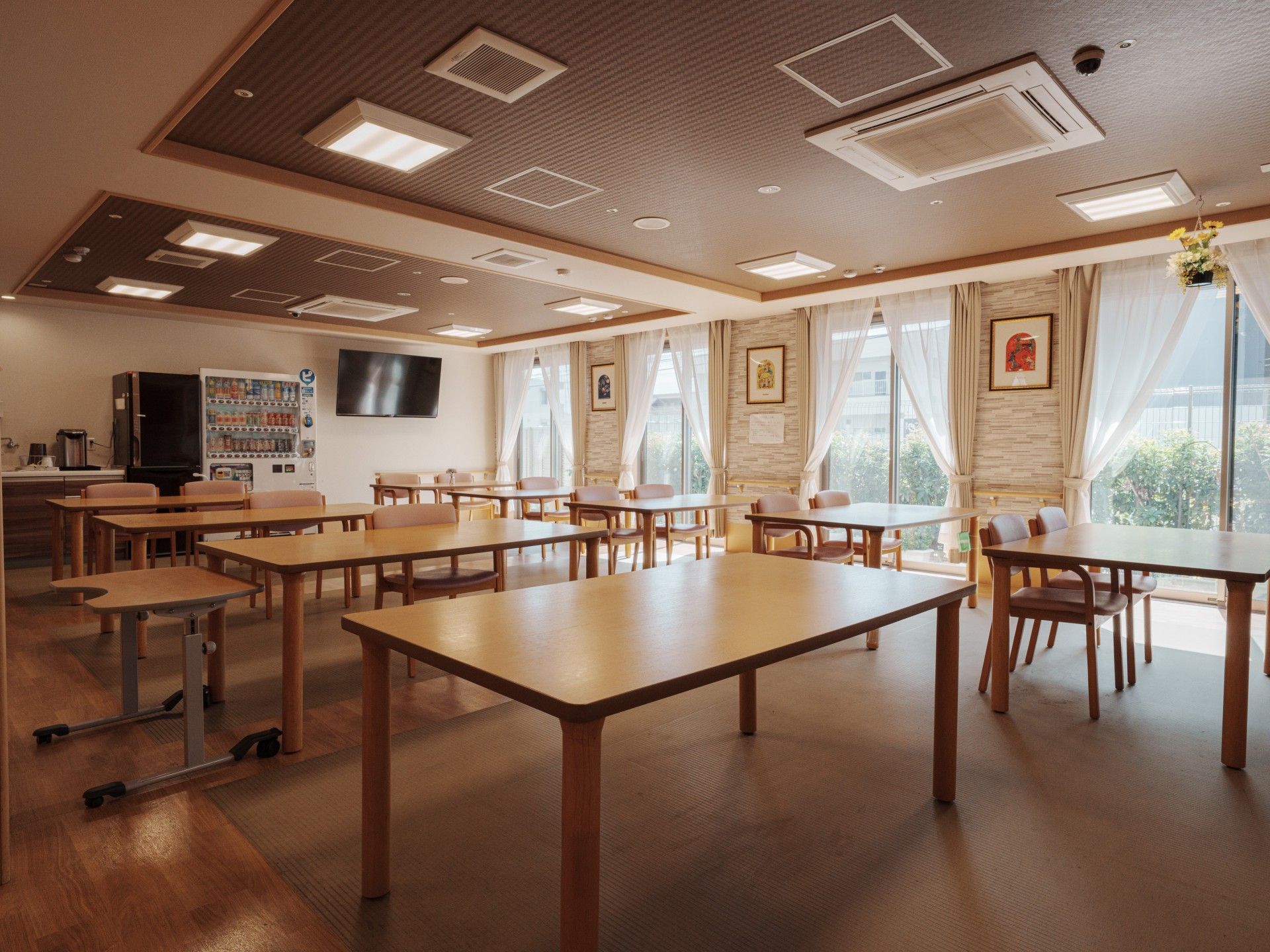 明るい共有スペース