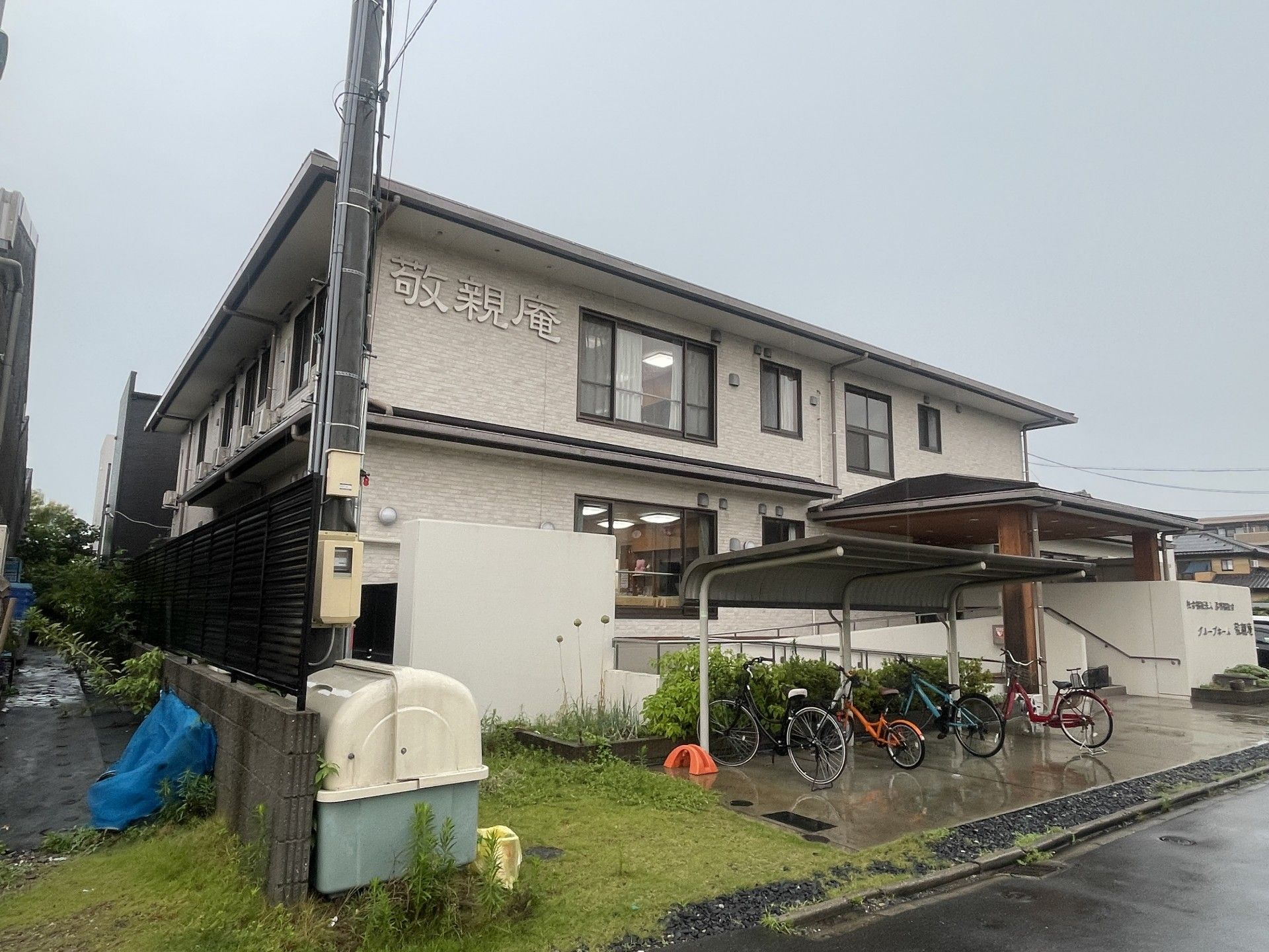 自然の中を笑顔で散歩する車椅子に乗った高齢女性と介助をする女性ヘルパー