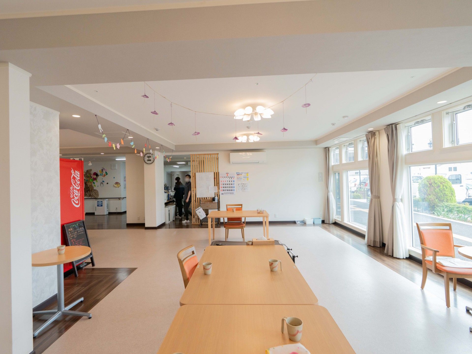 明るい共有スペース