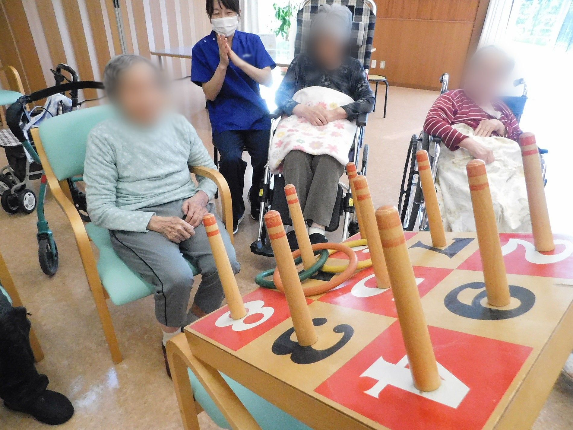 輪投げを楽しむ様子