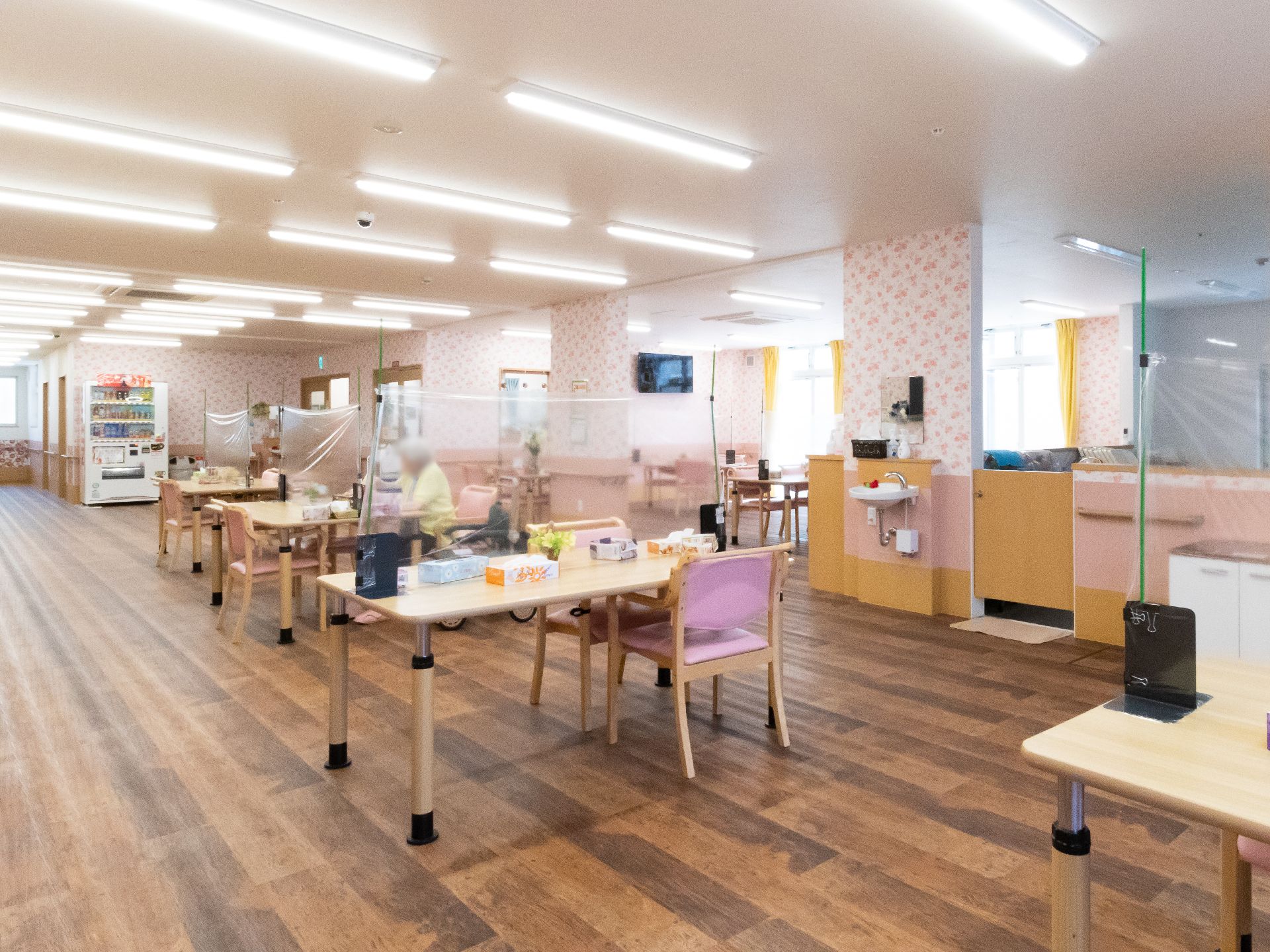 レクリエーションや機能訓練、イベントなどで使用される共有スペース