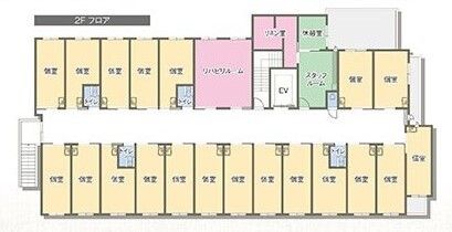 住宅型有料老人ホーム エルステージ豊田の2Ｆのフロアマップ