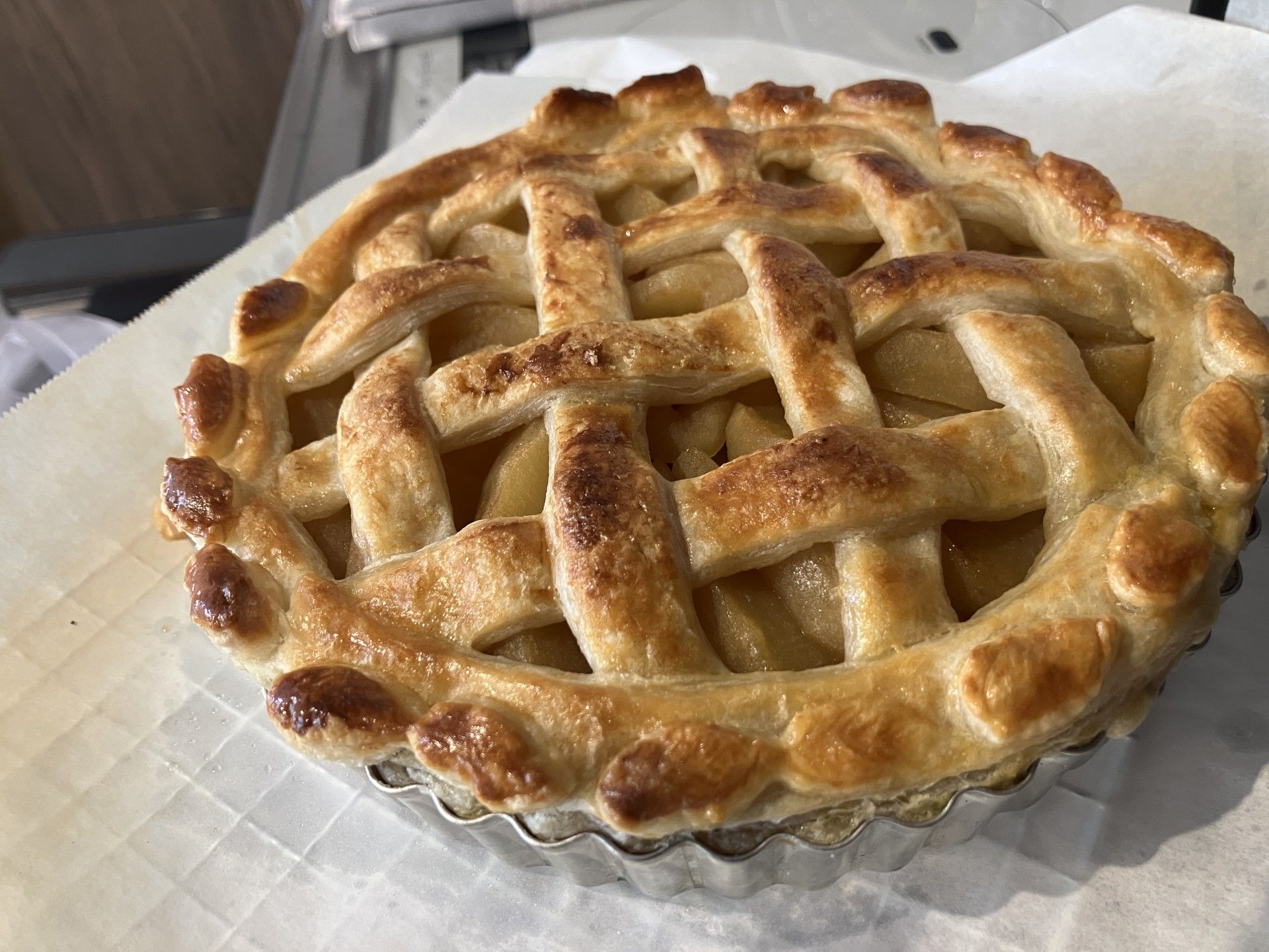 焼きたてのアップルパイ
