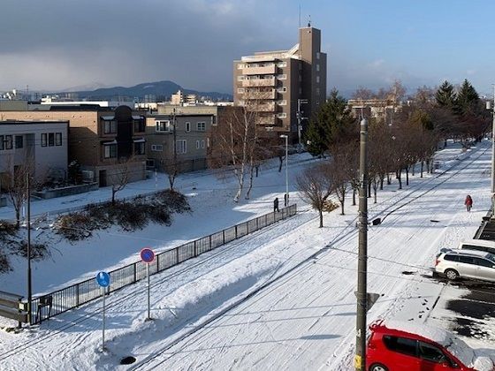 外で楽しそうな表情魅せる2組の高齢者夫婦。青空が広がる気持ち良い日の１枚