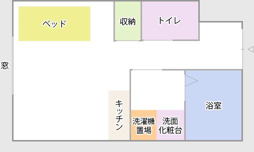 サービス付き高齢者向け住宅 南郷桜道のAタイプの間取り図
