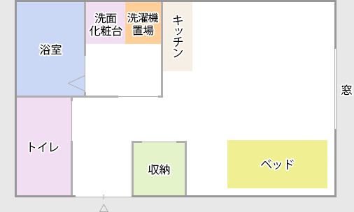 サービス付き高齢者向け住宅 南郷桜道のBタイプの間取り図
