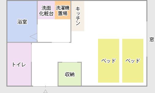 サービス付き高齢者向け住宅 南郷桜道のBタイプの間取り図