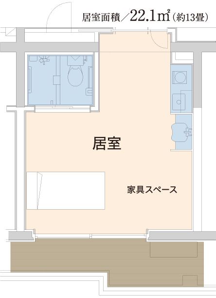 フェリオ多摩川の居室の間取り図
