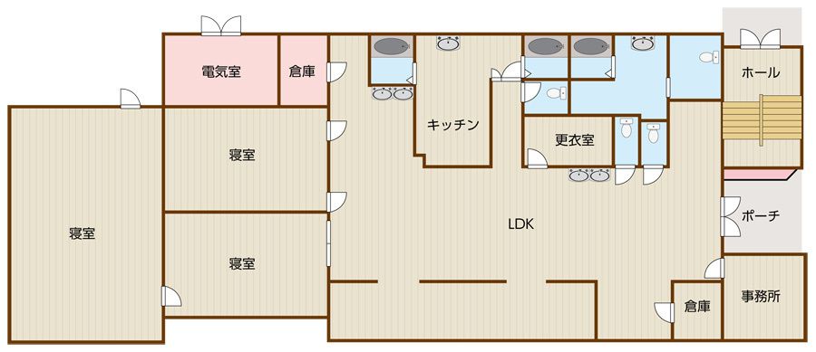 住宅型有料老人ホーム かぜのおと高塚新田のフロアマップのフロアマップ
