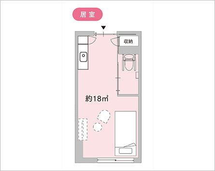 ぴあはーと市が尾の居室の間取り図