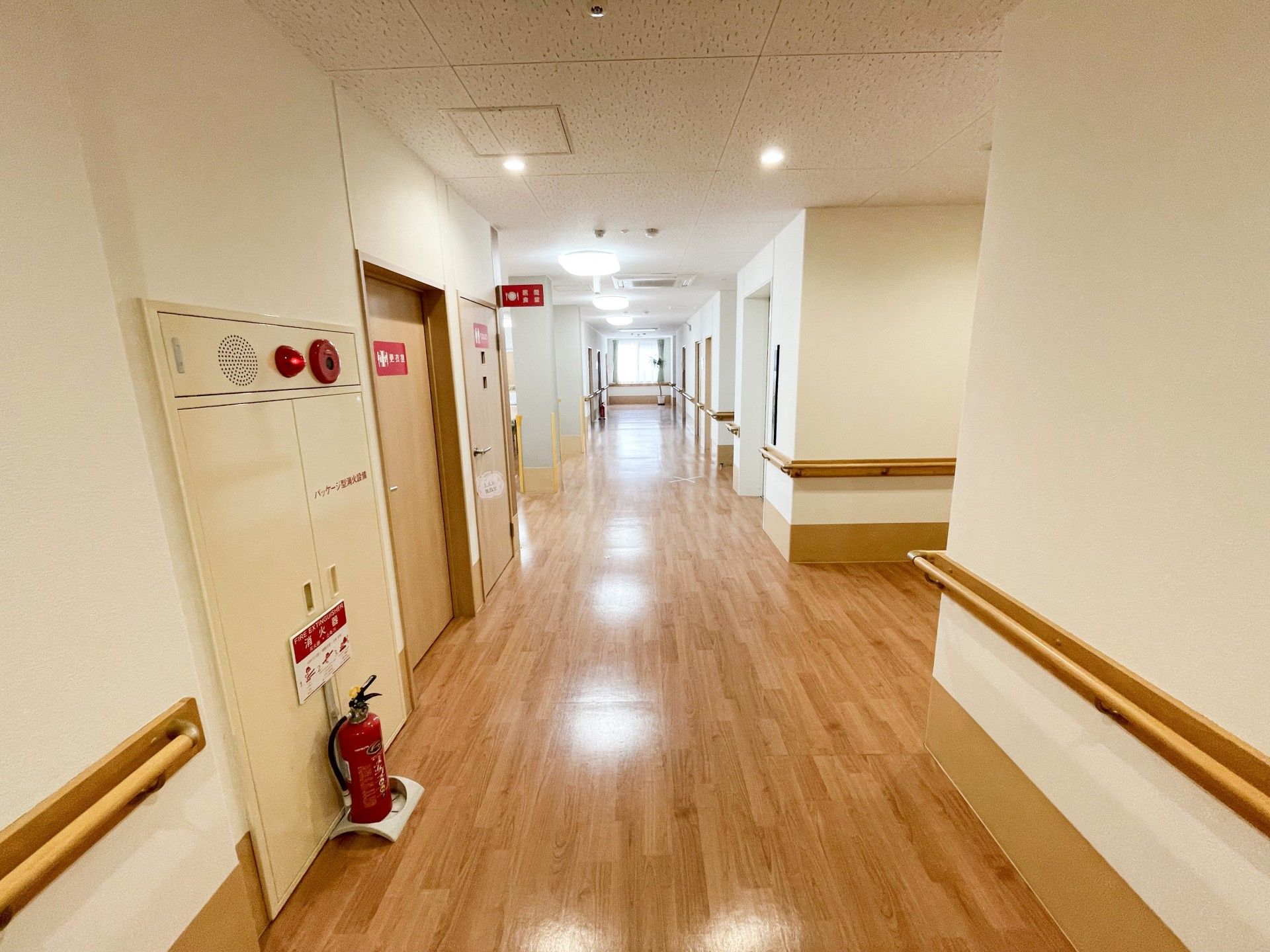 明るく清潔な廊下