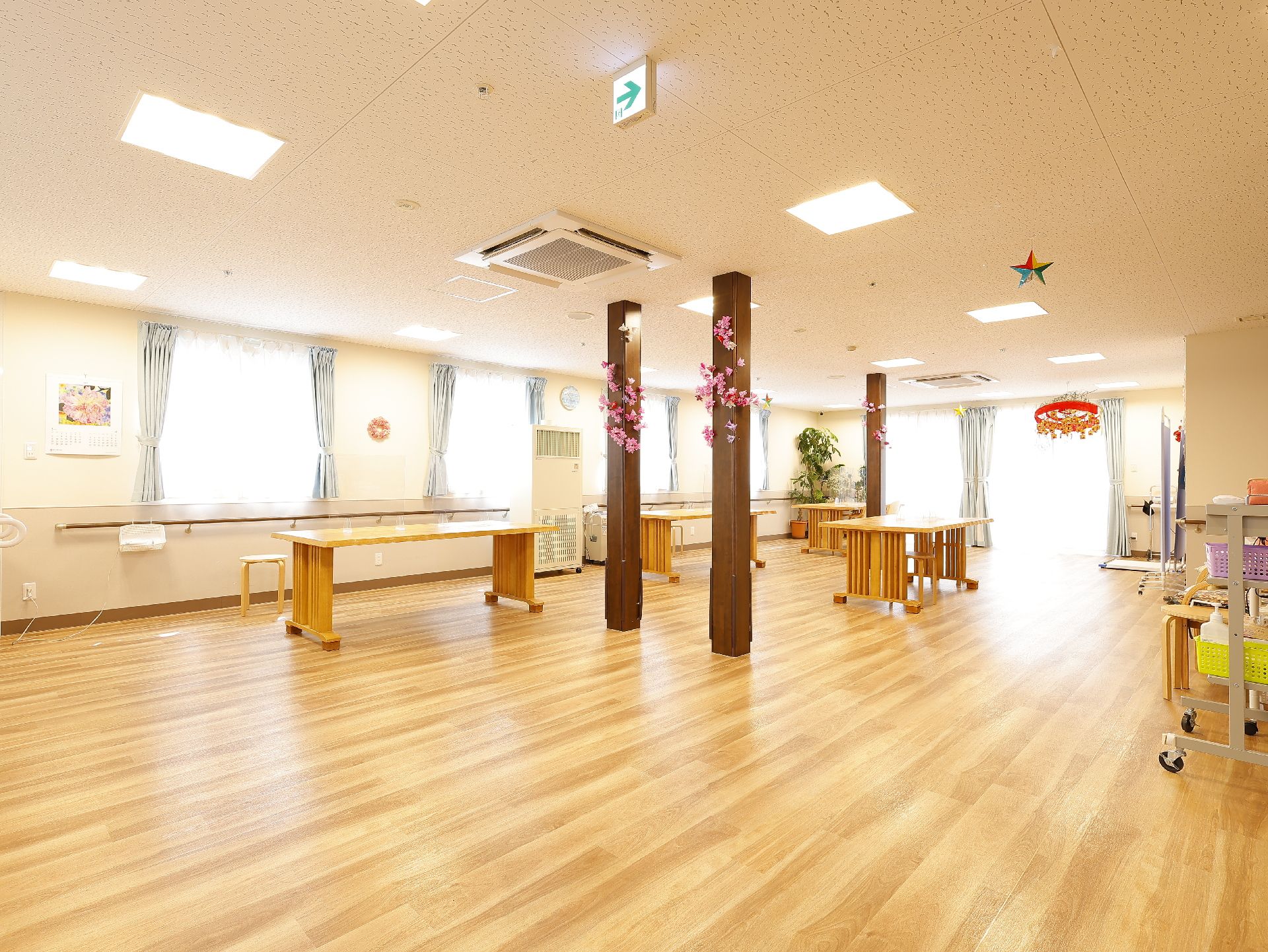 入居者にとっての憩いの場として提供されている共有スペース