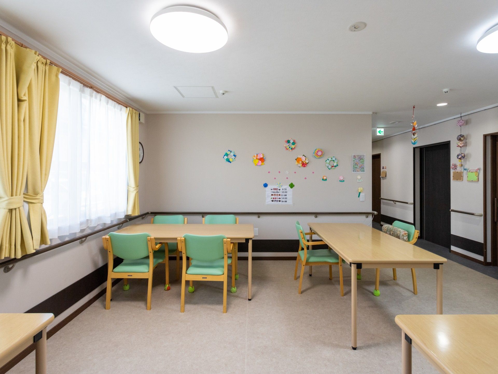 明るい共有スペース