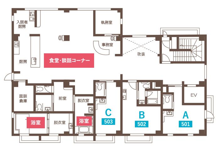 プチモンド四街道のフロアマップのフロアマップ
