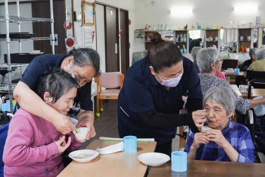 スタッフと入居者様