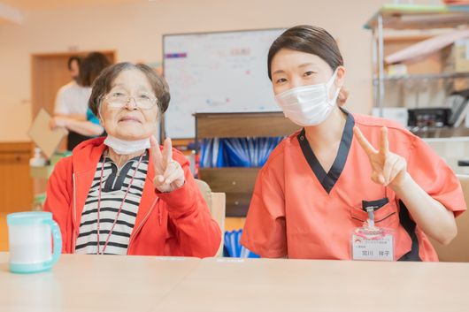 スタッフと入居者様