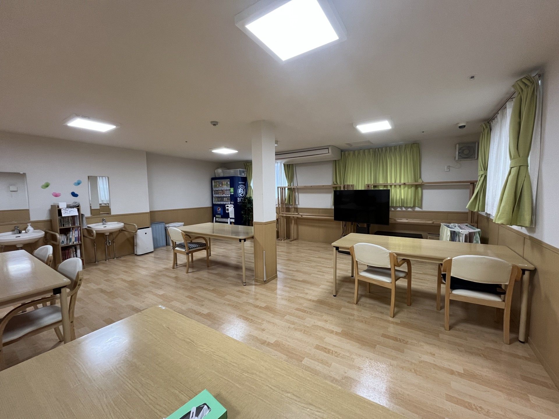 明るい共有スペース