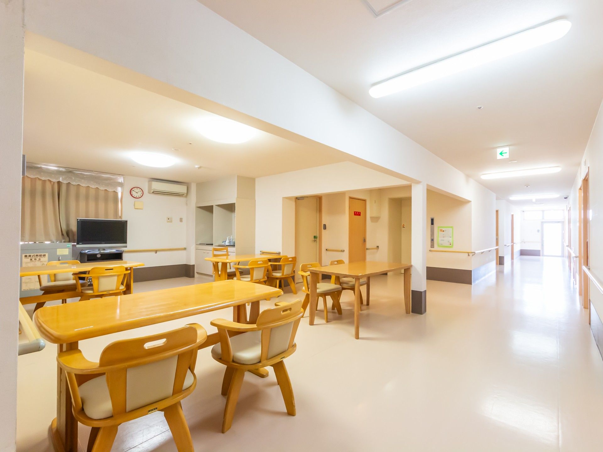 明るい共有スペース