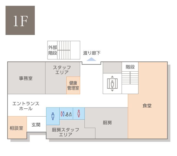 町田せりがやVILLAGEの1Ｆのフロアマップ