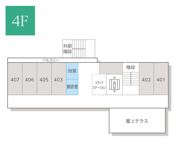 町田せりがやVILLAGEの4Ｆのフロアマップ