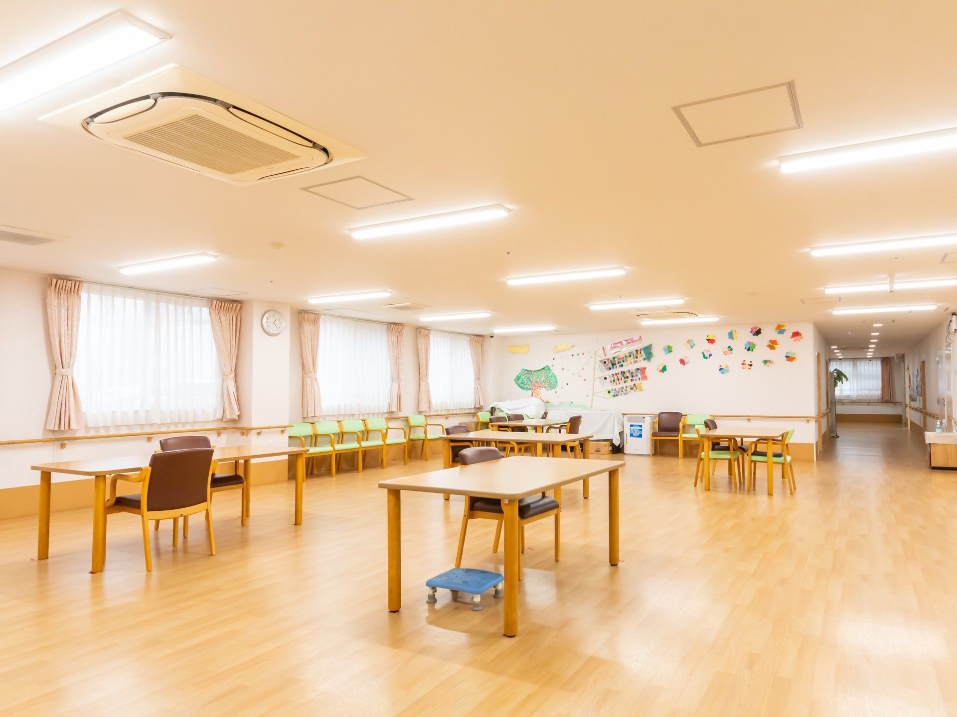 明るい共有スペース