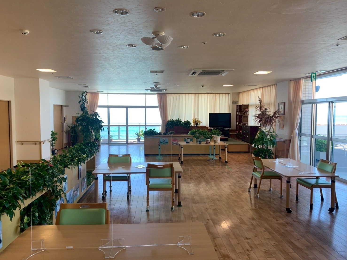 明るい共有スペース