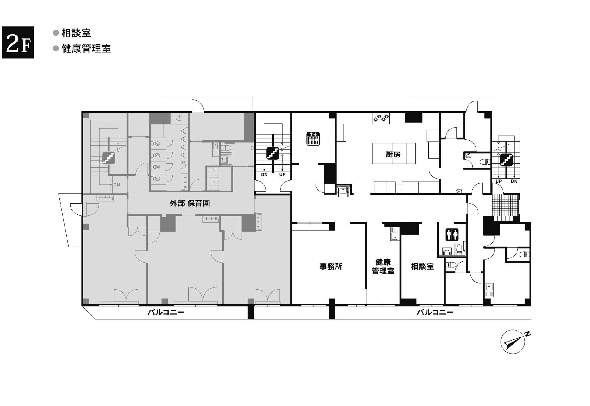 ライフコミューン中山の2Ｆのフロアマップ