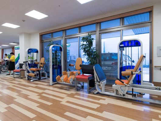 機能訓練室の窓側