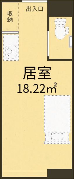 グラディーナ北鈴蘭台の居室の間取り図