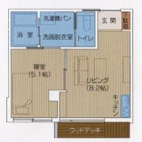 あんしんホームやすおかのFタイプの間取り図