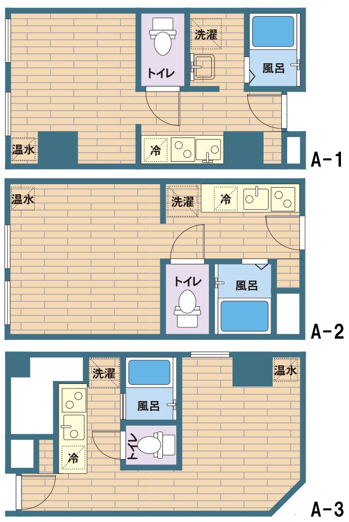 アマニカスのタイプAの間取り図